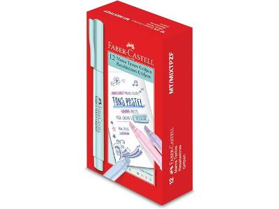 Marca Texto Tons Pastel Faber-Castell Pastel 46 Textliner 4 cores