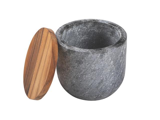 Saleiro Tramontina Organic em Teca e Pedra Sabão 12cm - 1