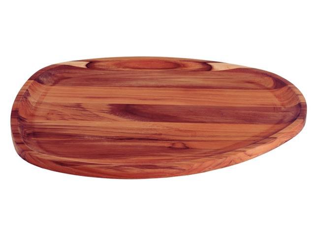 Bandeja Organica Churrasco Tramontina em Madeira Teca 44x33CM - 1