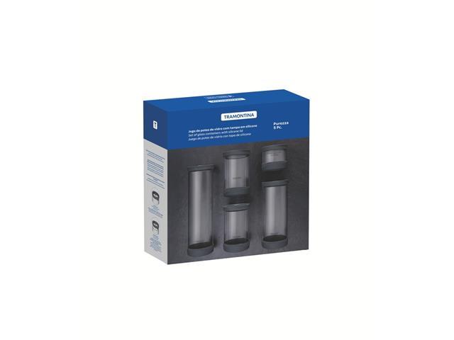 Jogo de Potes de Vidro Herméticos Tramontina Borossilicato com Tampa - 4