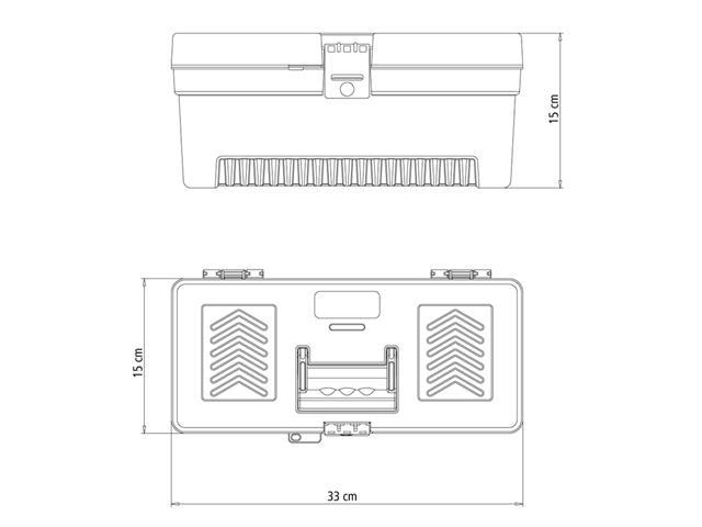 Caixa Plástica para Ferramentas 13" Tramontina com Bandeja Removível - 3