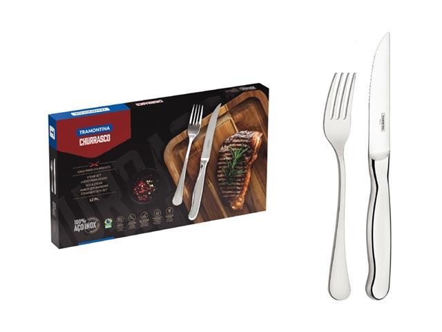 Jogo para Churrasco Tramontina Zurique em Aço Inox 12 Peças - 1
