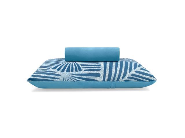 Jogo de Cama Solteiro Buettner Basic Malha Noronha Azul 2 Peças - 1