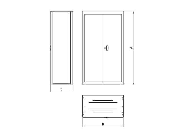 Armário Vertical para Ferramentas Tramontina PRO 2 portas - 3