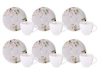 Kit Xícara e Pires de Café Tramontina Magnólia em Porcelana 100ml 12Pç - 1