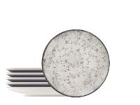 Kit Prato Sobremesa Tramontina Floralis em Porcelana 19 cm 6 Peças - 1