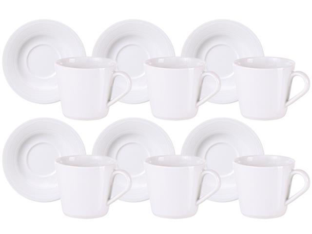 Kit Xícaras e Pires de Chá Tramontina Nexus em Porcelana 185 ml 12 Pçs - 1