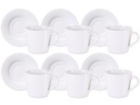 Kit Xícaras e Pires de Chá Tramontina Nexus em Porcelana 185 ml 12 Pçs - 1