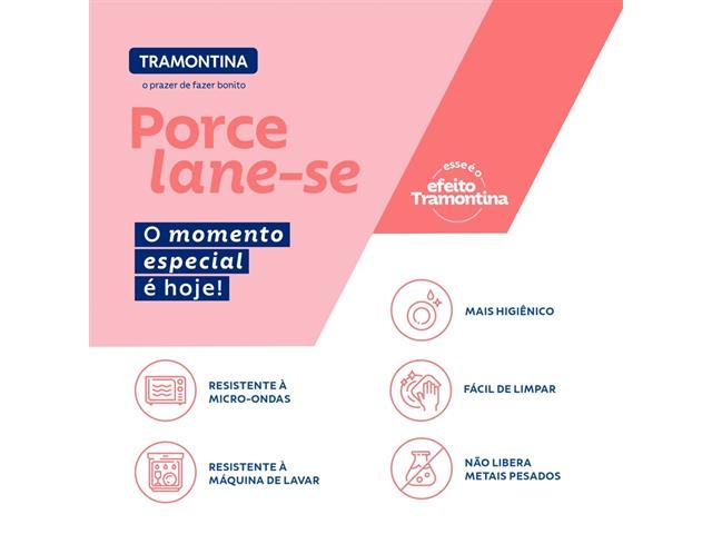 Kit Xícara e Pires de Café Tramontina Lilla em Porcelana 100 ml 12 Pçs - 3