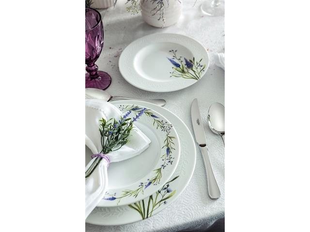 Kit Prato Fundo Tramontina Lilla em Porcelana Decorada 23 cm 6 Peças - 1
