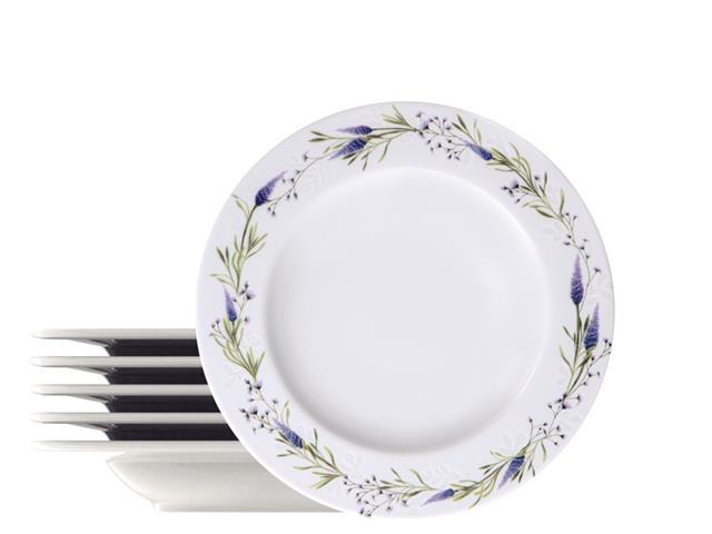 Kit Prato Fundo Tramontina Lilla em Porcelana Decorada 23 cm 6 Peças - 2