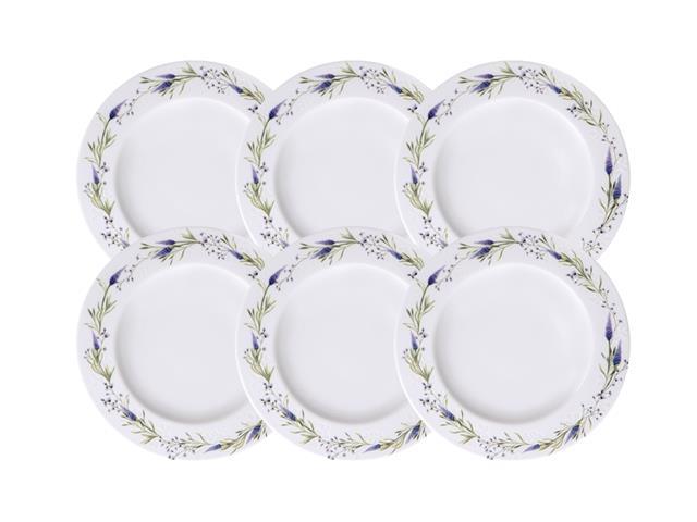 Kit Prato Fundo Tramontina Lilla em Porcelana Decorada 23 cm 6 Peças - 3