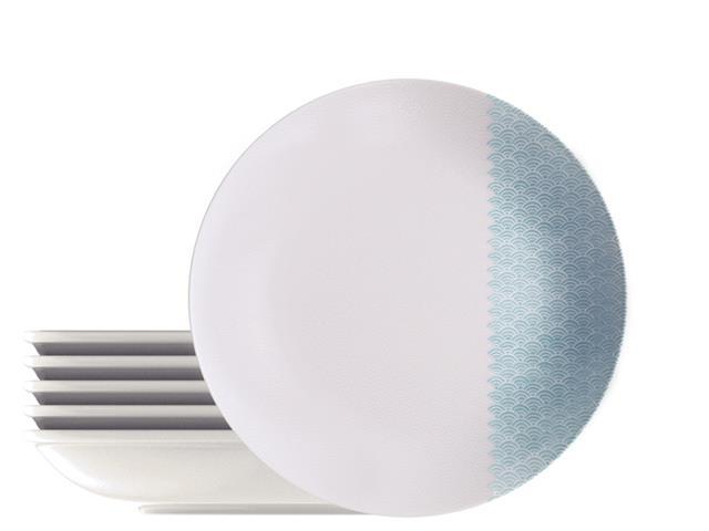 Kit Prato Fundo Tramontina Aquarius em Porcelana 22 cm 06 Peças - 1