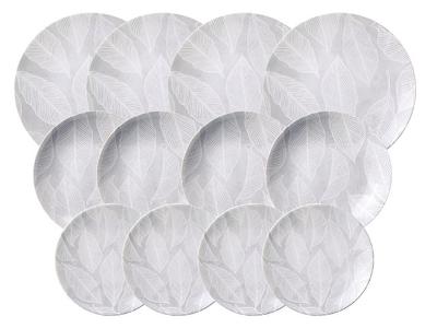 Jogo de Pratos Tramontina Arbo em Porcelana Decorada 12 Peças