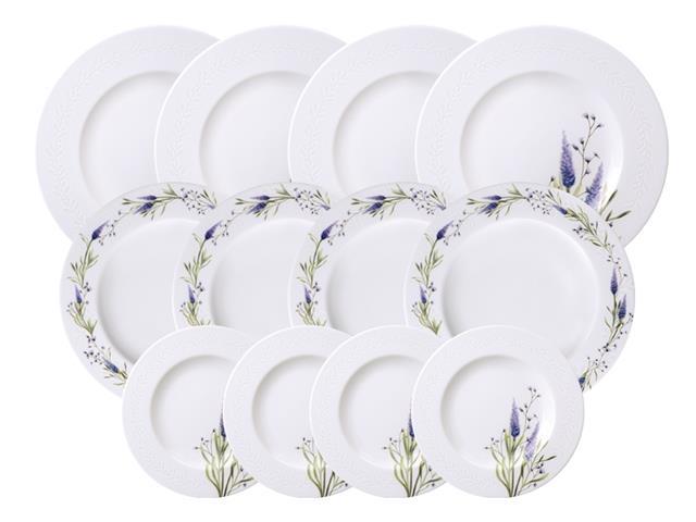 Jogo de Pratos Tramontina Lilla em Porcelana Decorada 12 Peças - 2