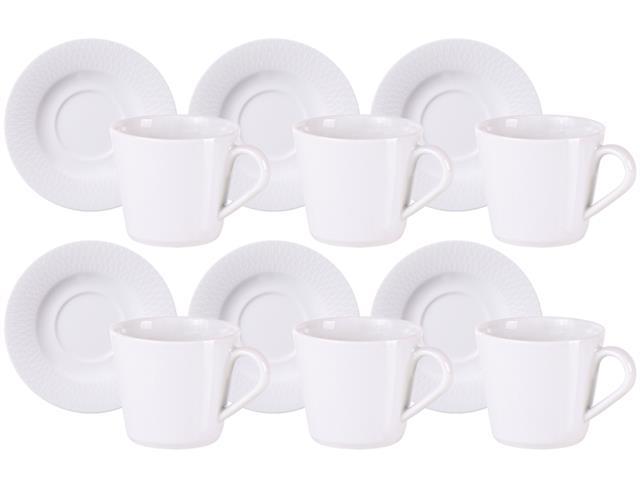 Kit Xícaras e Pires de Chá Tramontina Santorini Porcelana 185ml 12Pç - 1