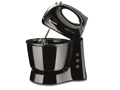 Batedeira Mondial Prática Black B-44 com 3 Velocidades – Preta