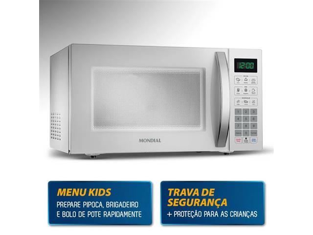 Micro Ondas Mondial Branco 34 Litros 1400W  - 4