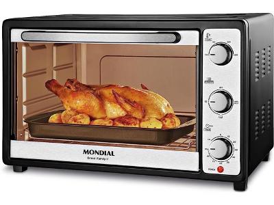 Forno Elétrico 52L Grand Family II Mondial Preto/Inox 1800W  FR-52