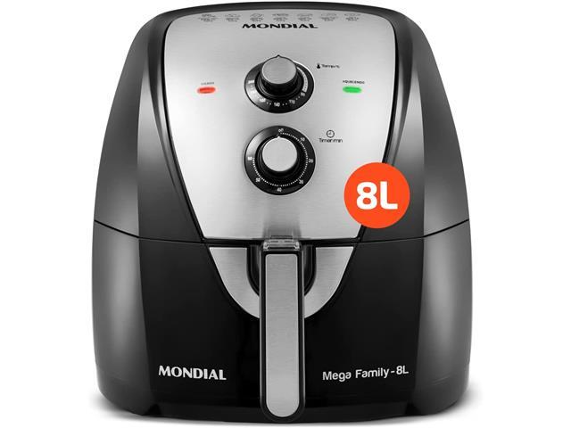 Fritadeira Sem Óleo Air Fryer 8L Mondial Preto 1900W  AFN-80-BI - 1