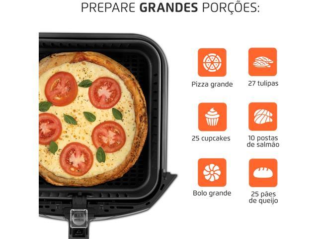 Fritadeira Sem Óleo Air Fryer 8L Mondial Preto 1900W  AFN-80-BI - 4