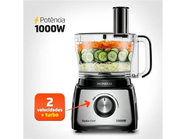 Multiprocessador Turbo Chef 5 em 1 Mondial Preto 1000W  MPN-01-B - 3