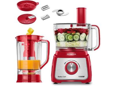 Multiprocessador Turbo Chef 7em1 Mondial Vermelho 1000W  MPN-01-RE
