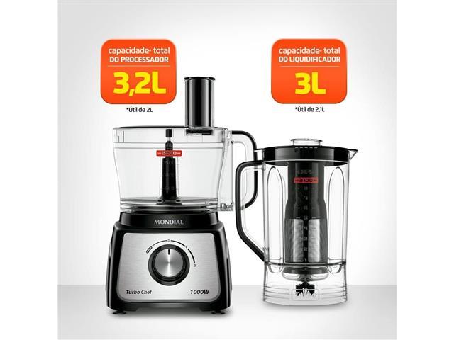 Multiprocessador Turbo Chef 7 em 1 Mondial Preto 1000W  MPN-01-BE - 4