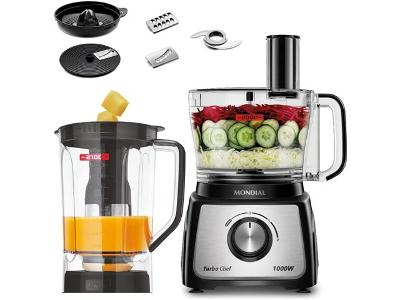 Multiprocessador Turbo Chef 7 em 1 Mondial Preto 1000W  MPN-01-BE