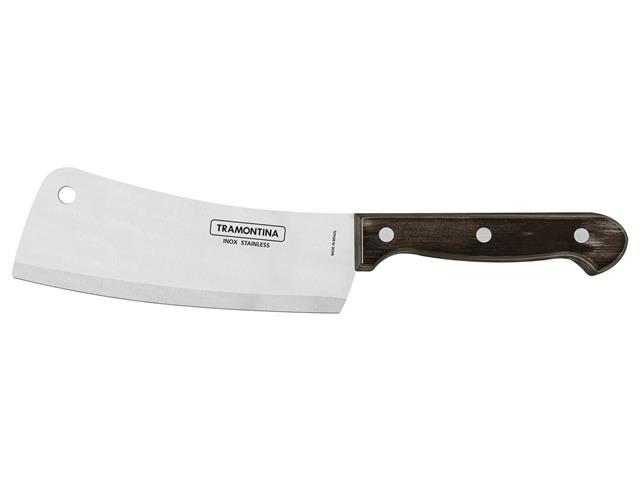 Cutelo Tramontina Polywood em Inox e Cabo de Madeira Castanho 6" - 1