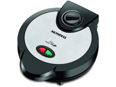 Máquina de Waffle Mondial Pratic Waffle GW-01 Preta 1200W 110V