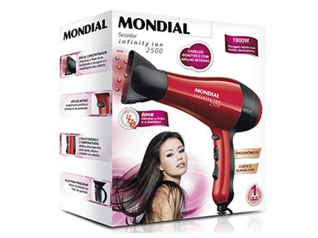Secador de Cabelos Mondial SC-12 Infinity 2500 Vermelho 220V - 2