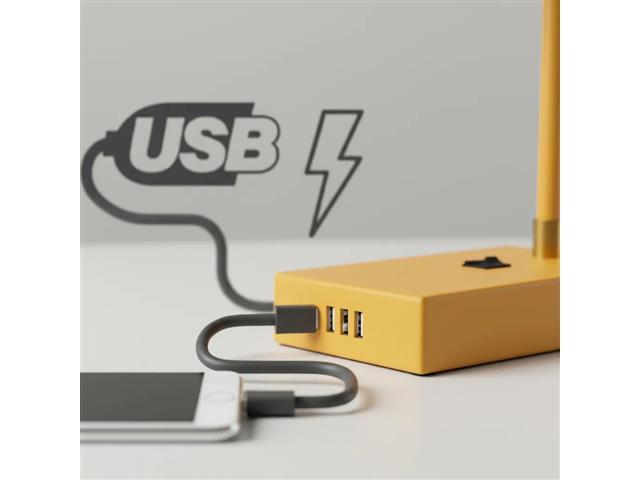 Luminária de mesa Ocanova USB A TUTTO Cor Cor Laranja Brilho - 4