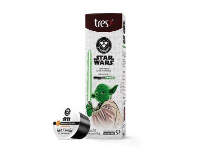 Cápsulas de Café Espresso 3 Corações Star Wars Mestre Yoda