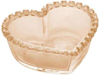 Bowl Cristal Coracao Ambar Metalizado Lyor