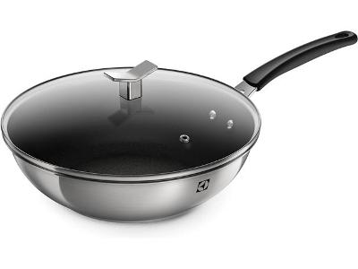 Panela Wok Electrolux Aço Inox Antiaderente Design 28CM