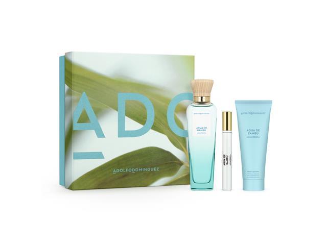 Kit Adolfo Dominguez Aguafresca Bambú 120ml + 10ml +Creme corporal75ml - 1
