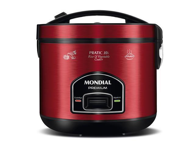 Panela Elétrica de Arroz Mondial PE-46-10X Pratic Red 10 Xícaras 220V - 1