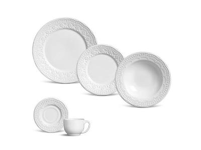 Aparelho de Jantar 20 Peças Porto Brasil Madeleine Branco