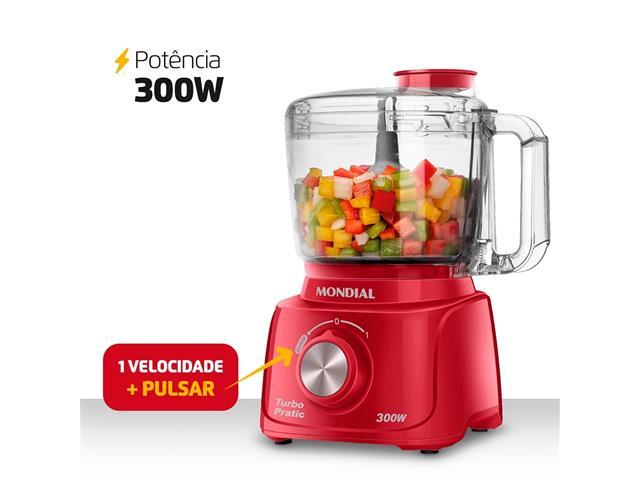 Mini Processador Mondial MP-16-R Turbo Pratic Vermelho 300W 110V - 2