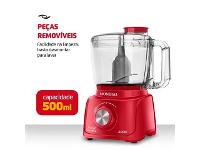 Mini Processador Mondial MP-16-R Turbo Pratic Vermelho 300W 110V - 4