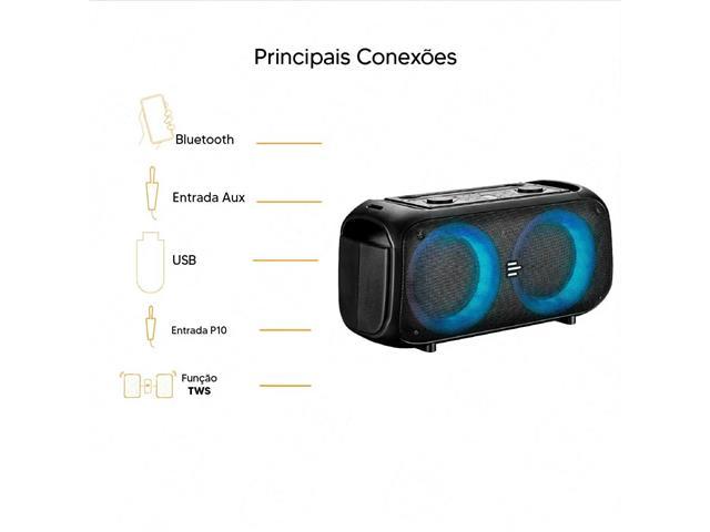 Caixa de Som Bluetooth Pulse SP513 Pulsebox 2 Double 6.5 700W USB Aux - 4