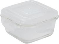 Pote de Vidro com Tampa Oikos Transparente Quadrado Raso 320ml - 2