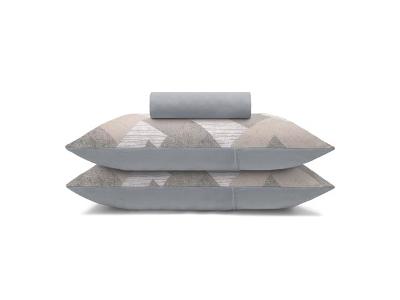 Jogo de Cama Buettner Basic Simples Germano Cinza King 3 Peças