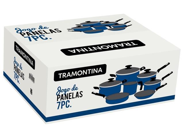 Jogo de Panelas Tramontina Starflon Max Azul 7 Peças - 3