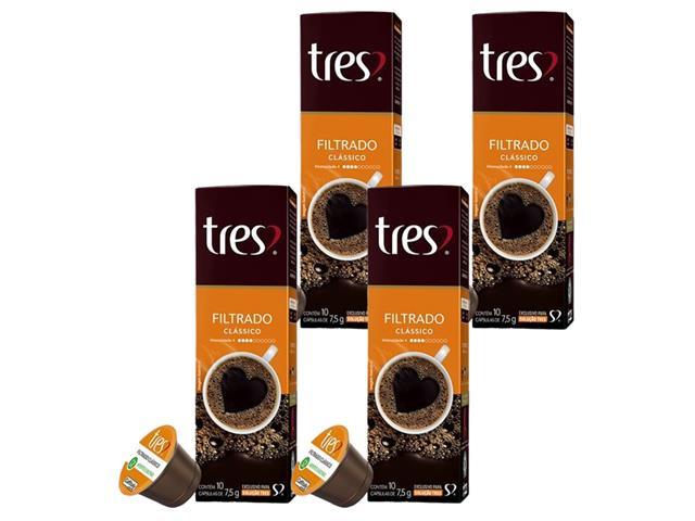 Combo 40 Cápsulas Três Corações Café Filtrado Clássico - 1