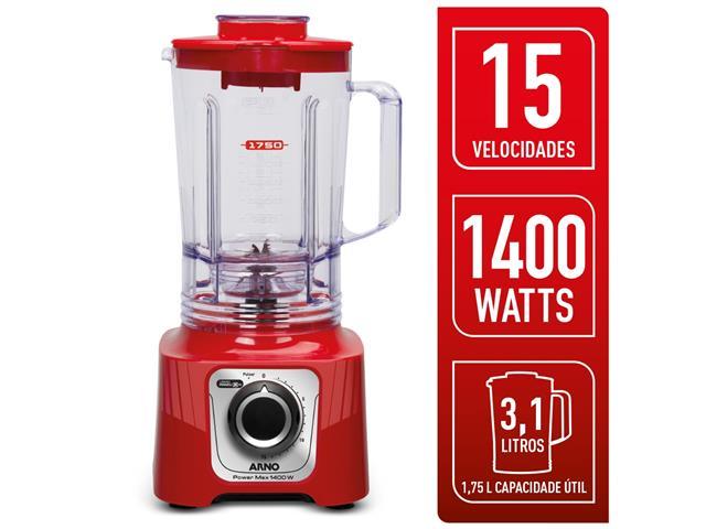 Liquidificador Arno Powermax 1400W Vermelho LN63 - 4