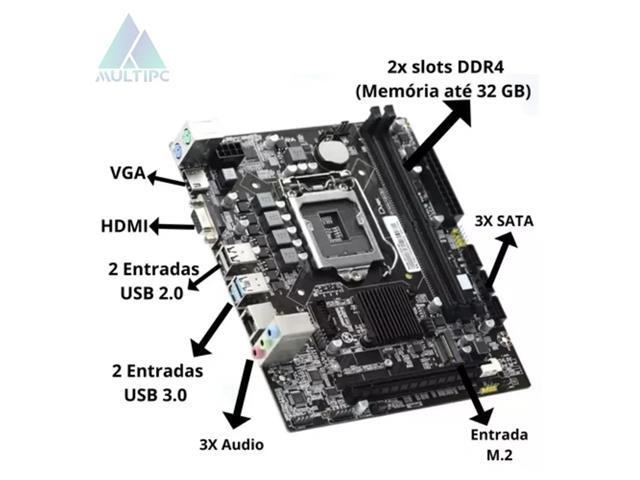 Computador MultiPc Core I5 6ª Gen 8GB RAM SSD 240GB Windows 10 Pro - 4