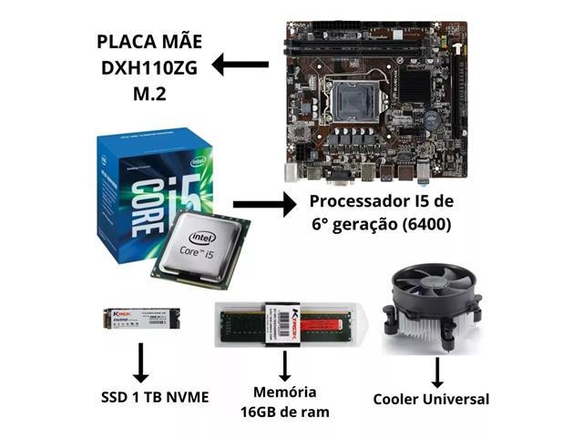 Computador MultiPc Core I5 6ª Gen 16GB RAM SSD 1TB Nvme Windows 10 Pro - 3