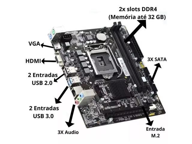 Computador MultiPc Core I5 6ª Gen 16GB RAM SSD 1TB Nvme Windows 10 Pro - 4